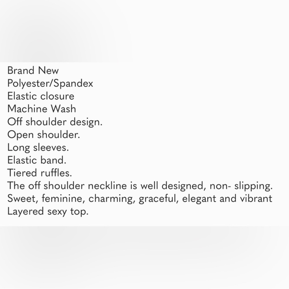 NEW Off Shoulder Ruffle Layered Blouse - Picture 4 of 4